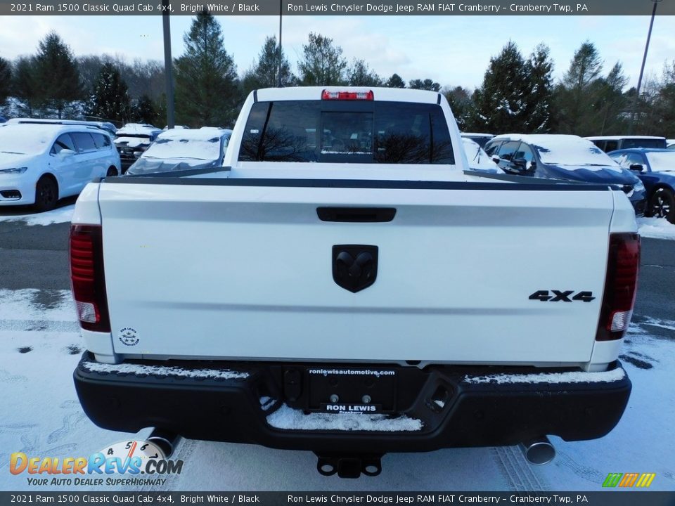 2021 Ram 1500 Classic Quad Cab 4x4 Bright White / Black Photo #6