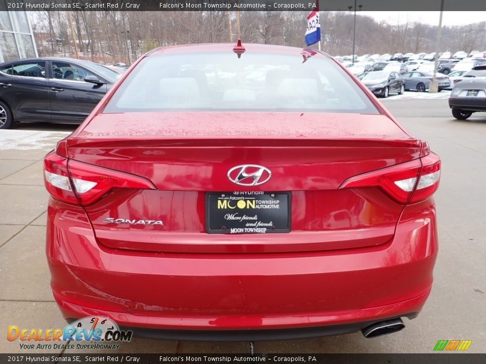 2017 Hyundai Sonata SE Scarlet Red / Gray Photo #3