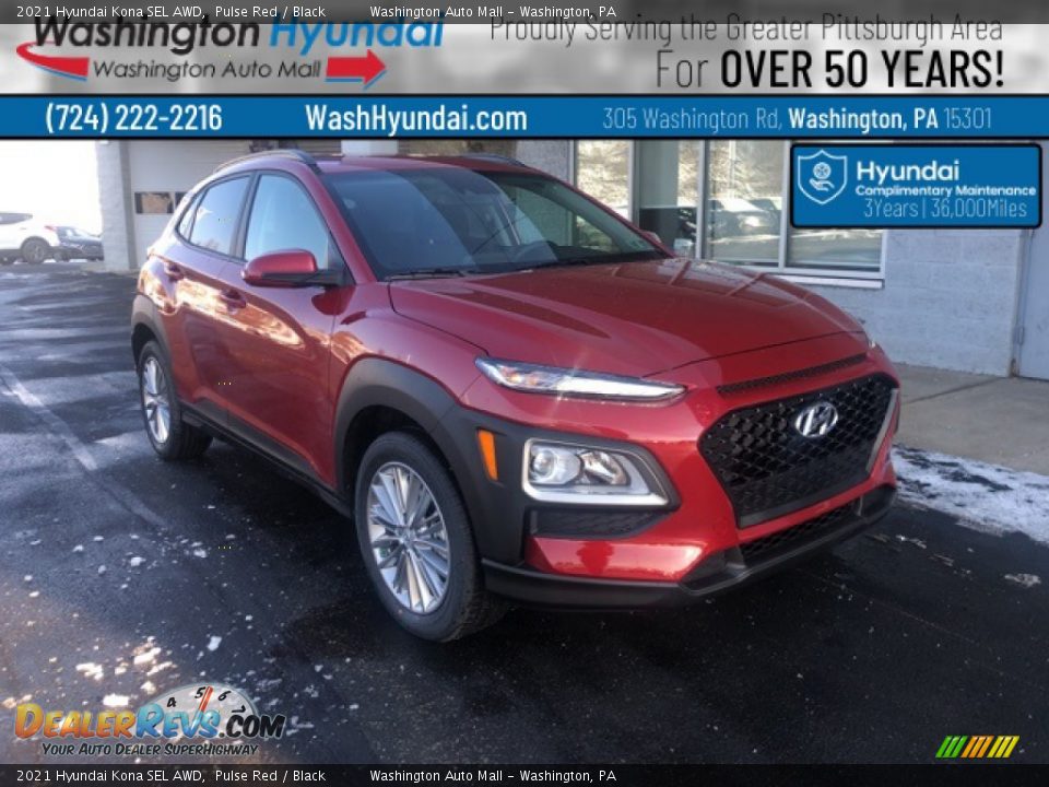 2021 Hyundai Kona SEL AWD Pulse Red / Black Photo #1