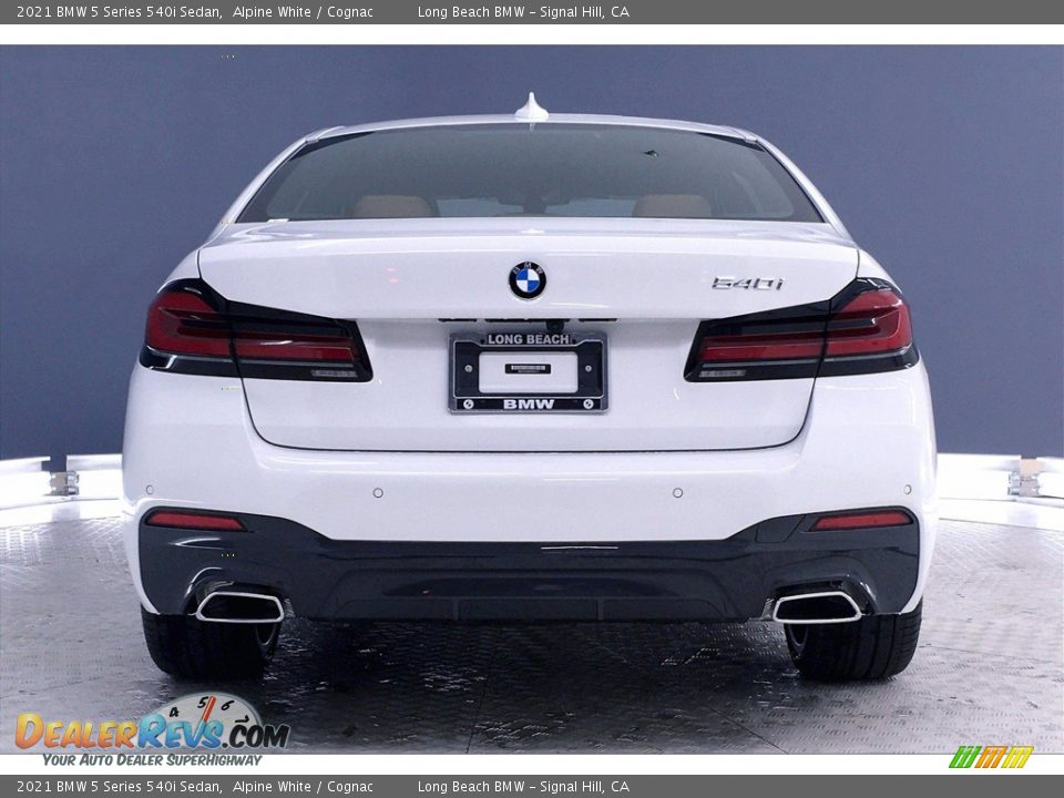 2021 BMW 5 Series 540i Sedan Alpine White / Cognac Photo #4