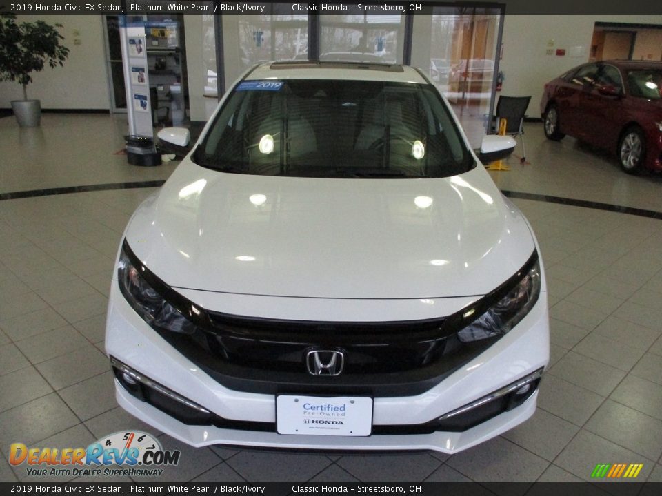 2019 Honda Civic EX Sedan Platinum White Pearl / Black/Ivory Photo #2