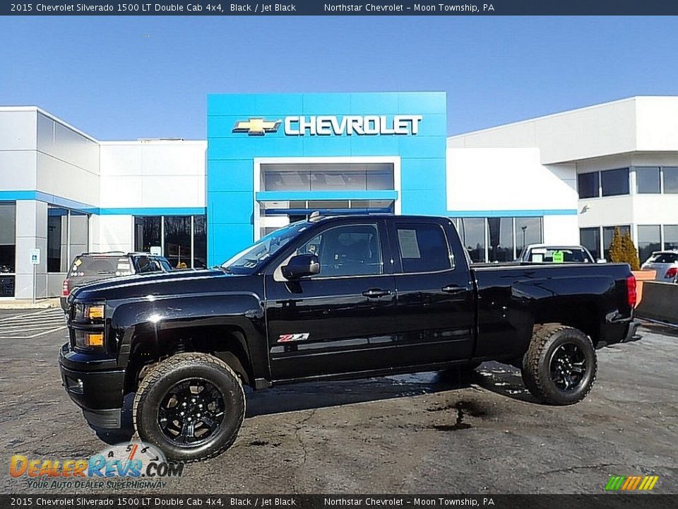 2015 Chevrolet Silverado 1500 LT Double Cab 4x4 Black / Jet Black Photo #1