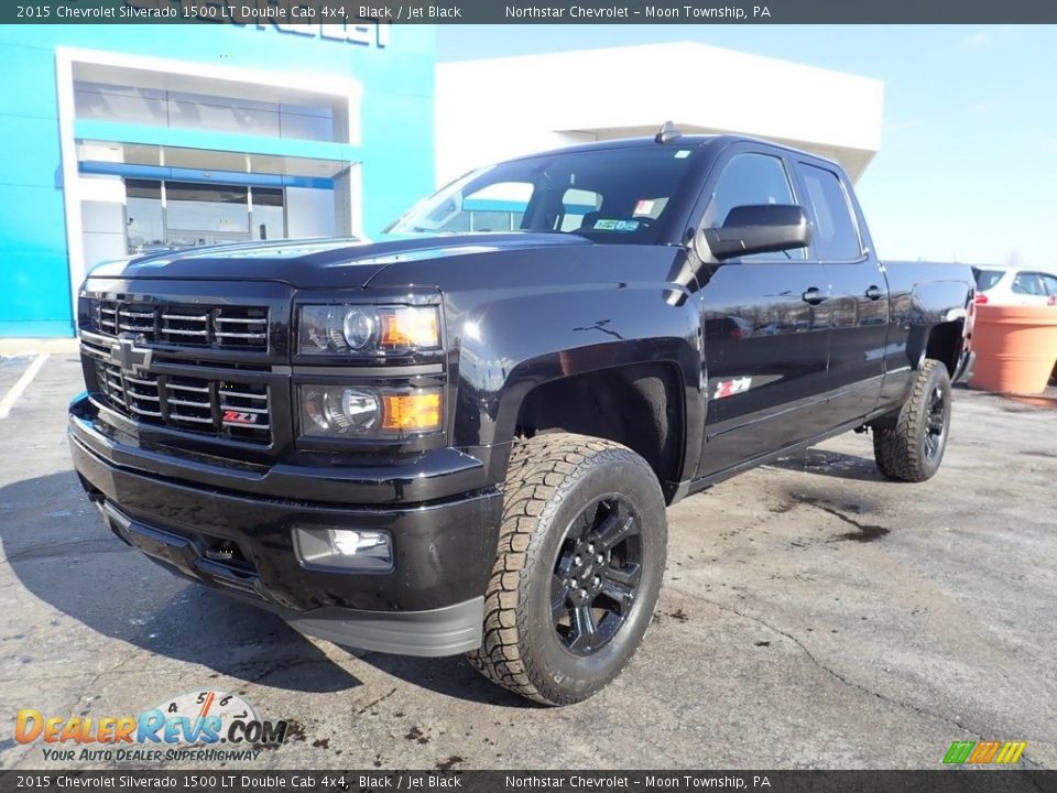 2015 Chevrolet Silverado 1500 LT Double Cab 4x4 Black / Jet Black Photo #2