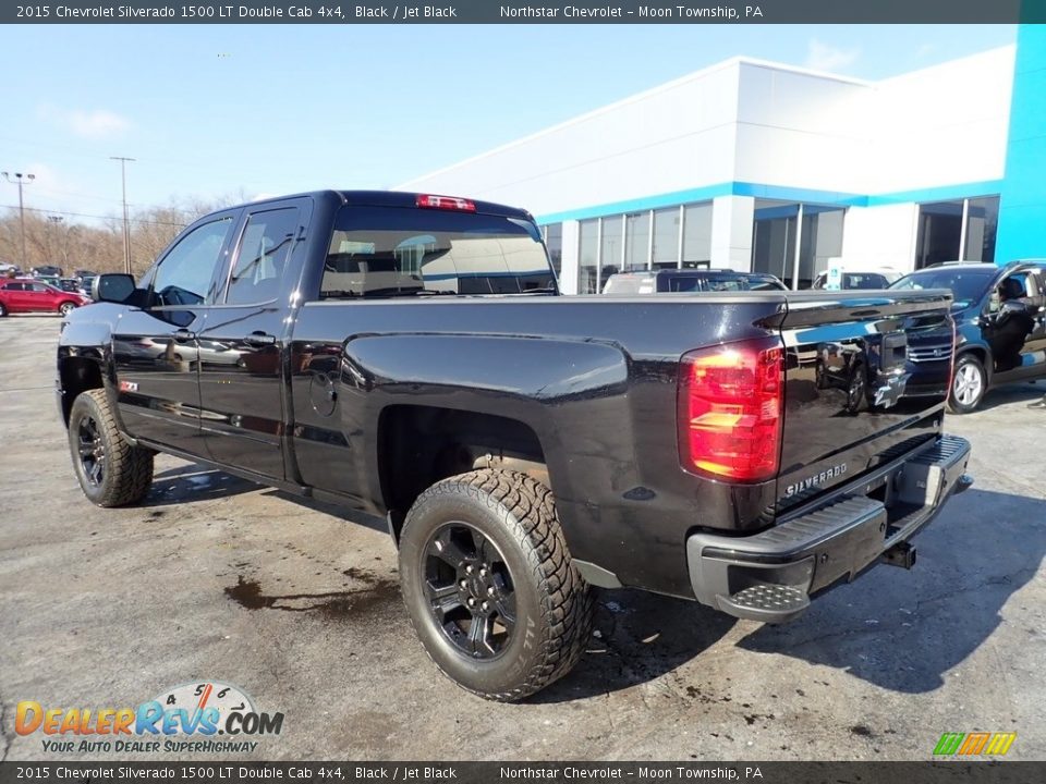 2015 Chevrolet Silverado 1500 LT Double Cab 4x4 Black / Jet Black Photo #4