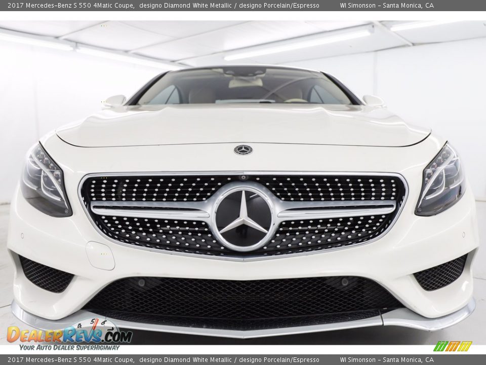 2017 Mercedes-Benz S 550 4Matic Coupe designo Diamond White Metallic / designo Porcelain/Espresso Photo #15