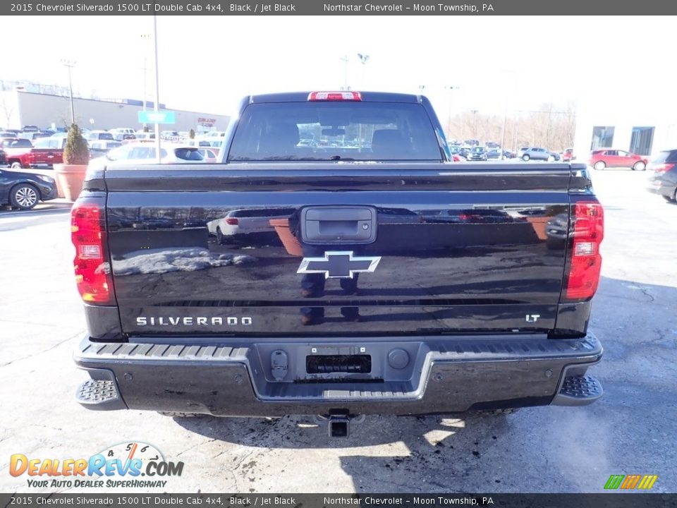 2015 Chevrolet Silverado 1500 LT Double Cab 4x4 Black / Jet Black Photo #6