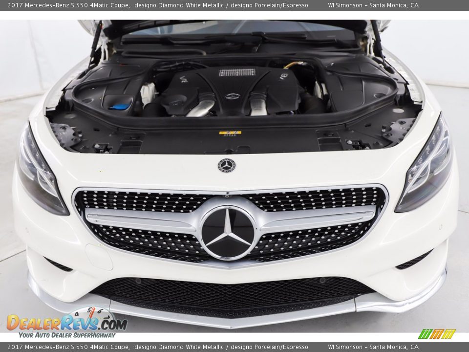 2017 Mercedes-Benz S 550 4Matic Coupe designo Diamond White Metallic / designo Porcelain/Espresso Photo #16