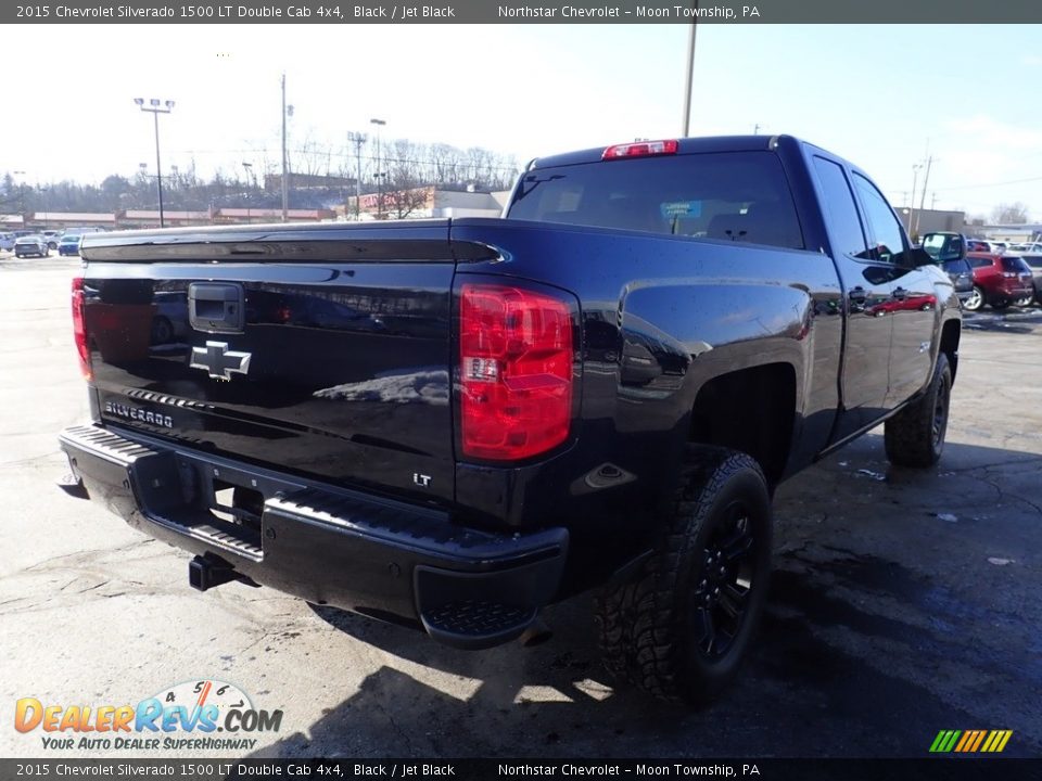 2015 Chevrolet Silverado 1500 LT Double Cab 4x4 Black / Jet Black Photo #7