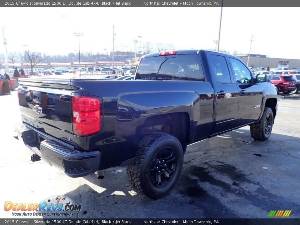 2015 Chevrolet Silverado 1500 LT Double Cab 4x4 Black / Jet Black Photo #8