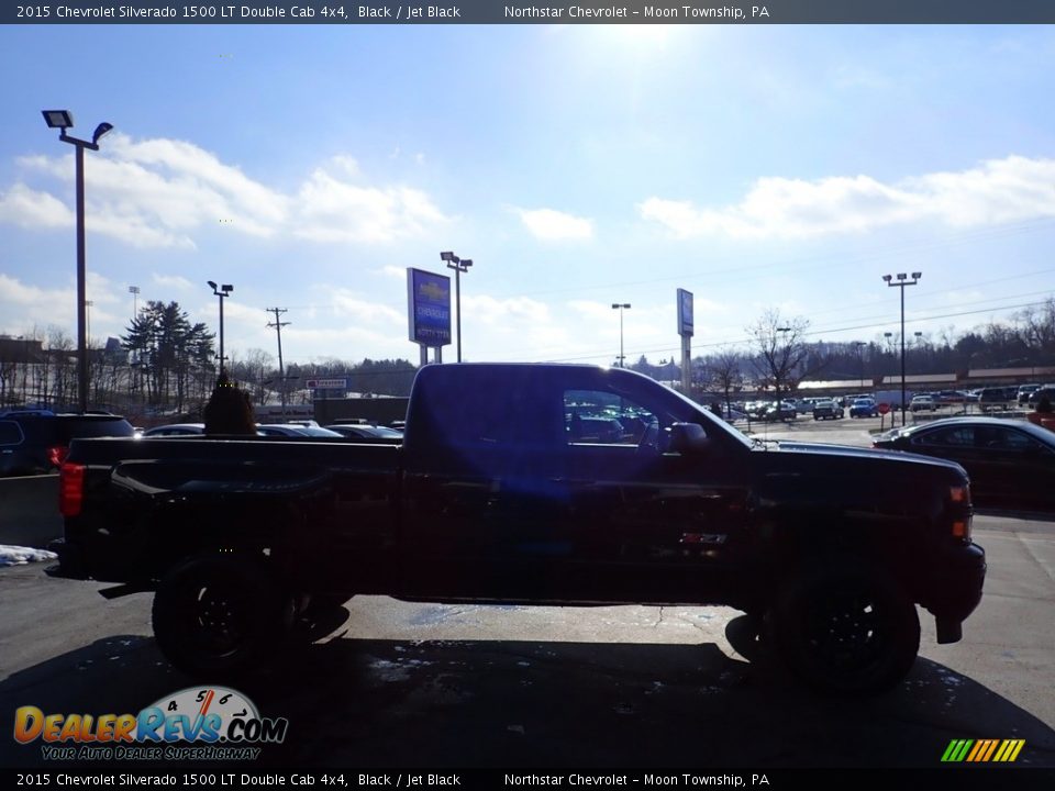 2015 Chevrolet Silverado 1500 LT Double Cab 4x4 Black / Jet Black Photo #9