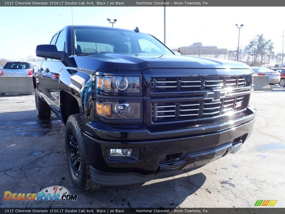 2015 Chevrolet Silverado 1500 LT Double Cab 4x4 Black / Jet Black Photo #11