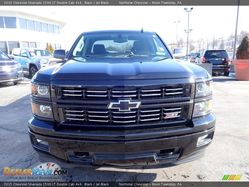 2015 Chevrolet Silverado 1500 LT Double Cab 4x4 Black / Jet Black Photo #12