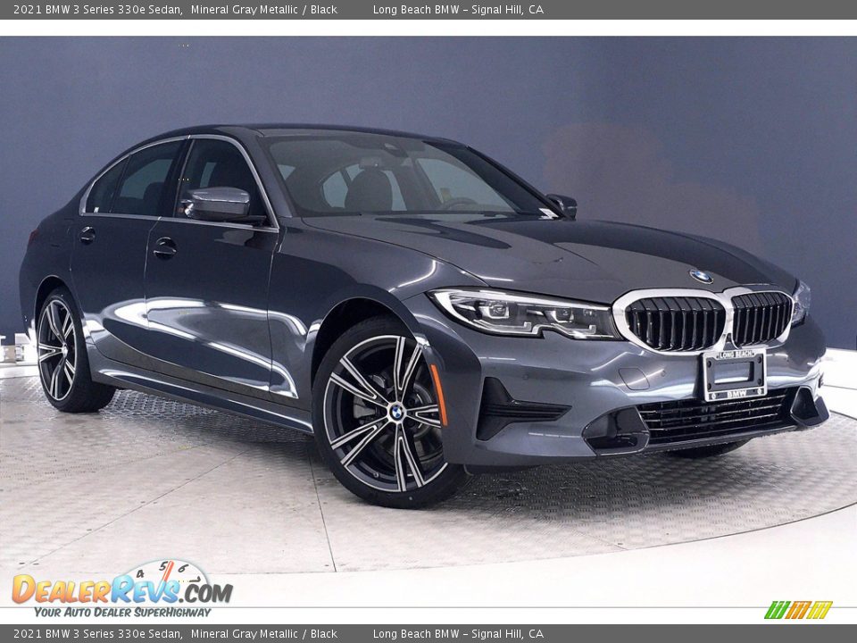 2021 BMW 3 Series 330e Sedan Mineral Gray Metallic / Black Photo #1