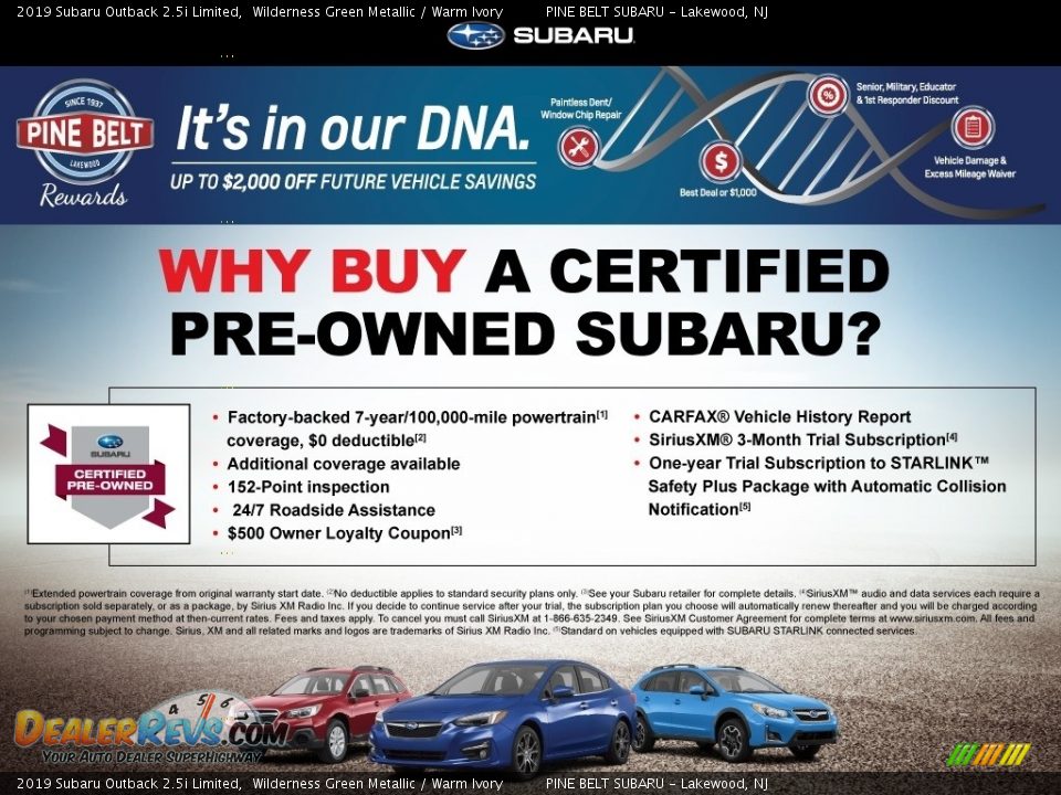 Dealer Info of 2019 Subaru Outback 2.5i Limited Photo #5