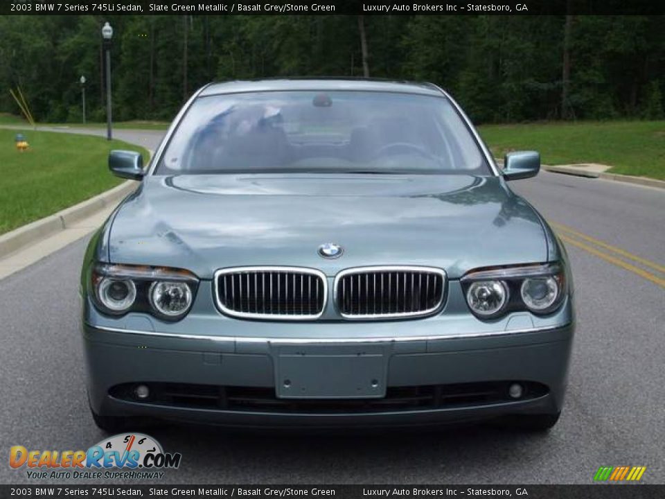 2003 BMW 7 Series 745Li Sedan Slate Green Metallic / Basalt Grey/Stone Green Photo #2