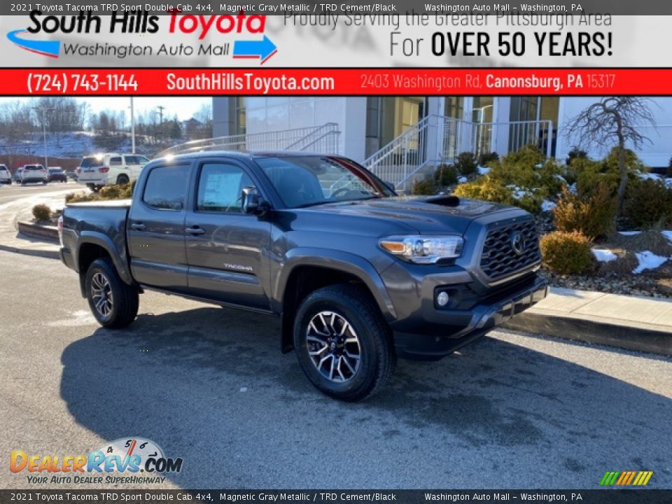 2021 Toyota Tacoma TRD Sport Double Cab 4x4 Magnetic Gray Metallic / TRD Cement/Black Photo #1