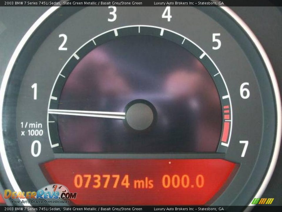 2003 BMW 7 Series 745Li Sedan Slate Green Metallic / Basalt Grey/Stone Green Photo #3