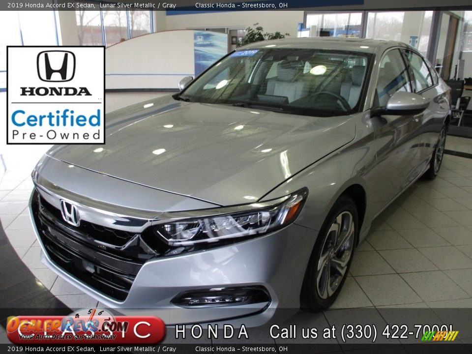 2019 Honda Accord EX Sedan Lunar Silver Metallic / Gray Photo #1