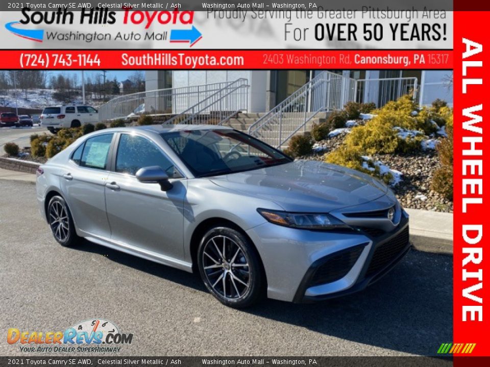 2021 Toyota Camry SE AWD Celestial Silver Metallic / Ash Photo #1