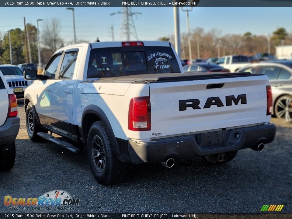 2015 Ram 1500 Rebel Crew Cab 4x4 Bright White / Black Photo #4