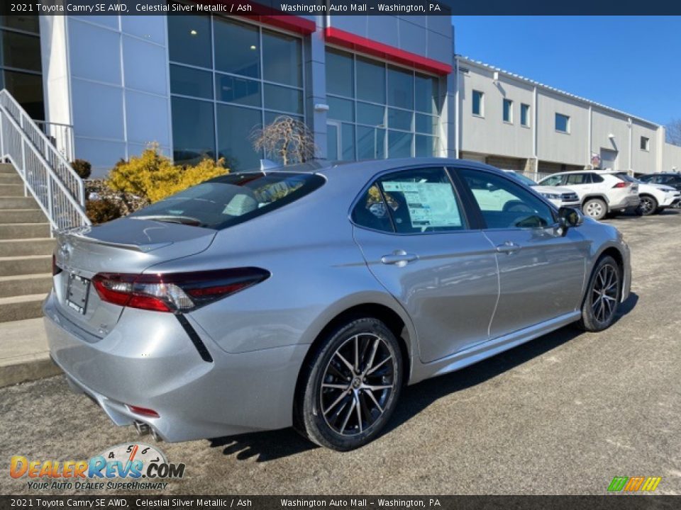 2021 Toyota Camry SE AWD Celestial Silver Metallic / Ash Photo #13