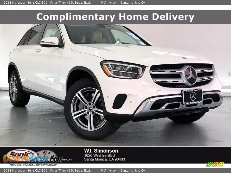 2021 Mercedes-Benz GLC 300 Polar White / Silk Beige/Black Photo #1