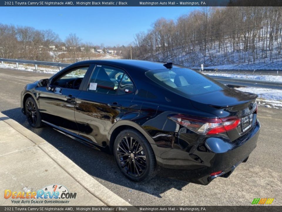 2021 Toyota Camry SE Nightshade AWD Midnight Black Metallic / Black Photo #2