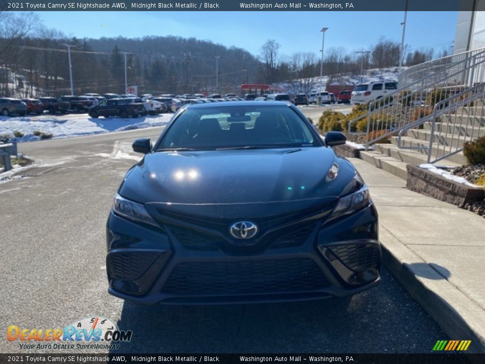 2021 Toyota Camry SE Nightshade AWD Midnight Black Metallic / Black Photo #11