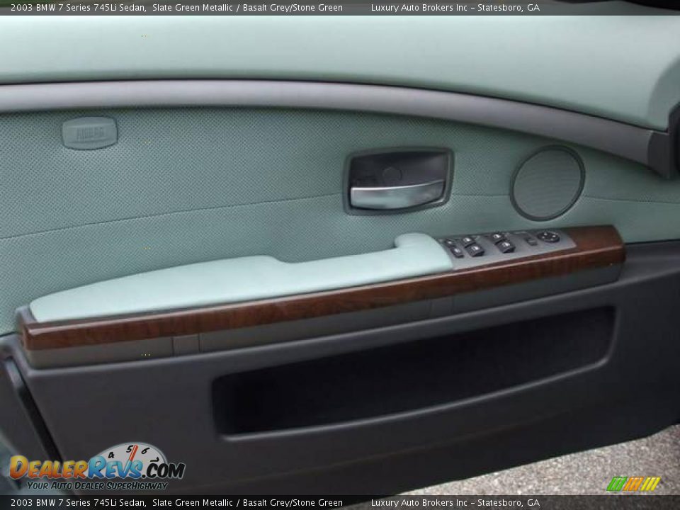 2003 BMW 7 Series 745Li Sedan Slate Green Metallic / Basalt Grey/Stone Green Photo #5