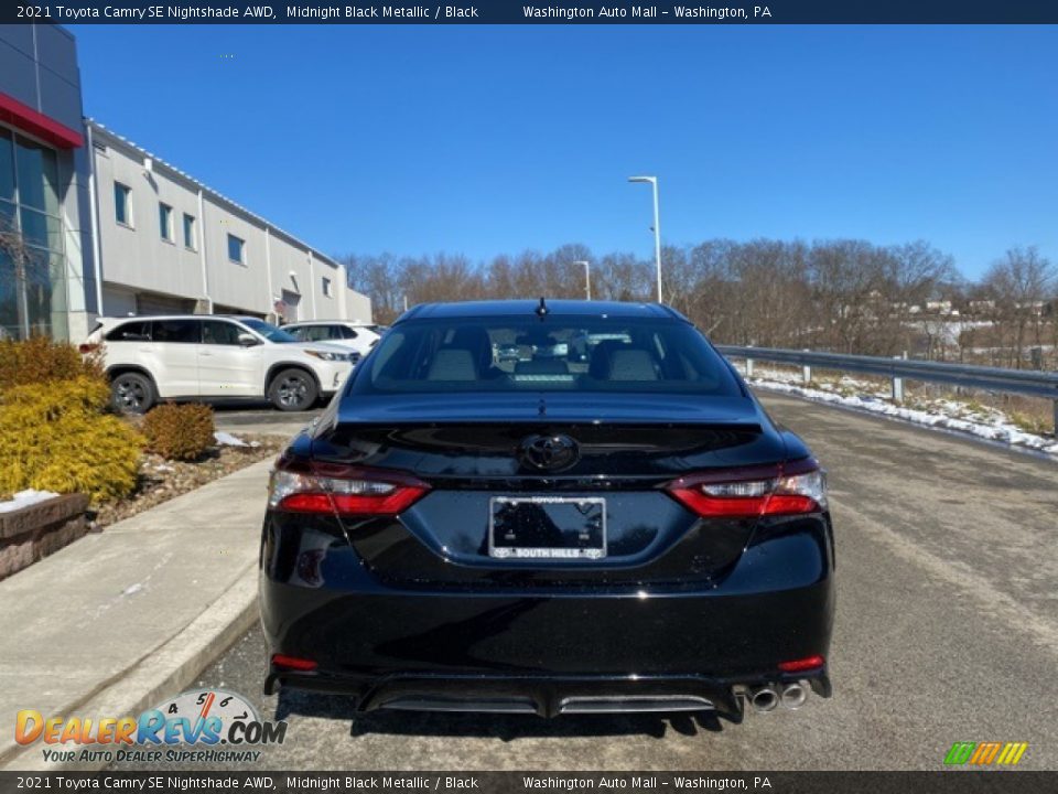 2021 Toyota Camry SE Nightshade AWD Midnight Black Metallic / Black Photo #14