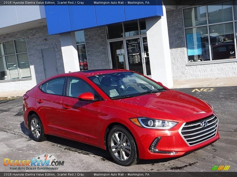 2018 Hyundai Elantra Value Edition Scarlet Red / Gray Photo #1