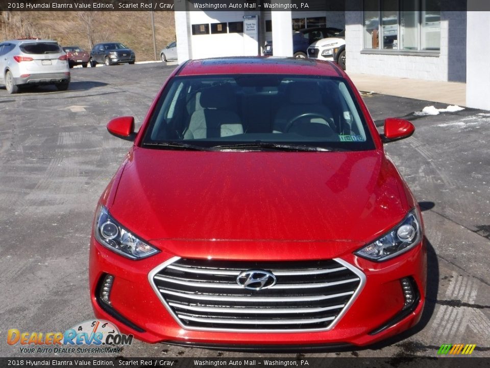 2018 Hyundai Elantra Value Edition Scarlet Red / Gray Photo #5