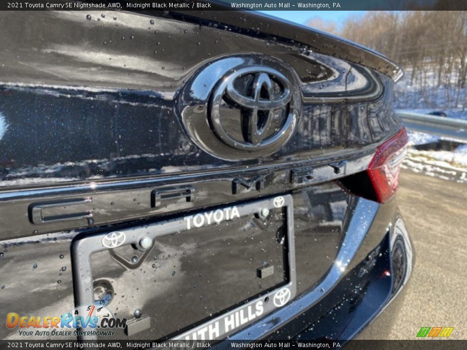 2021 Toyota Camry SE Nightshade AWD Midnight Black Metallic / Black Photo #22
