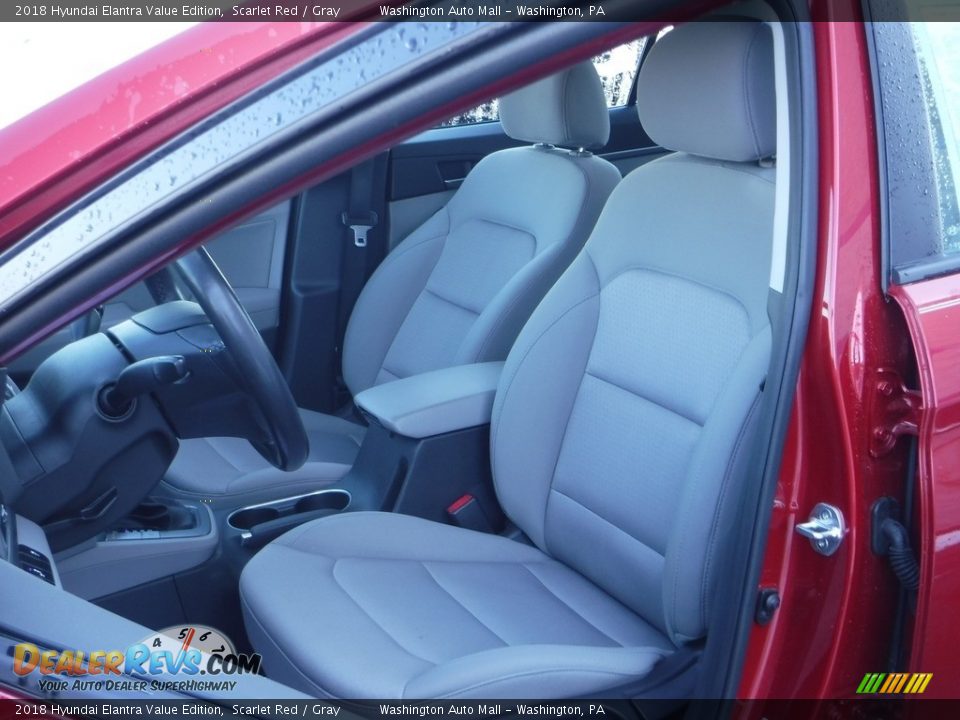 2018 Hyundai Elantra Value Edition Scarlet Red / Gray Photo #12