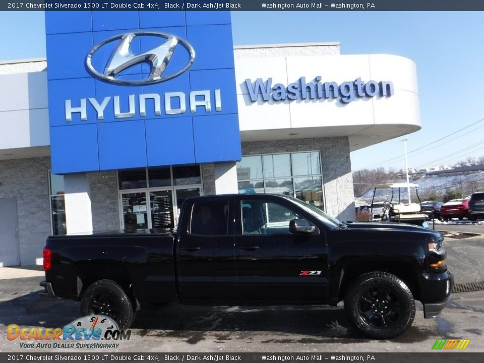 2017 Chevrolet Silverado 1500 LT Double Cab 4x4 Black / Dark Ash/Jet Black Photo #2