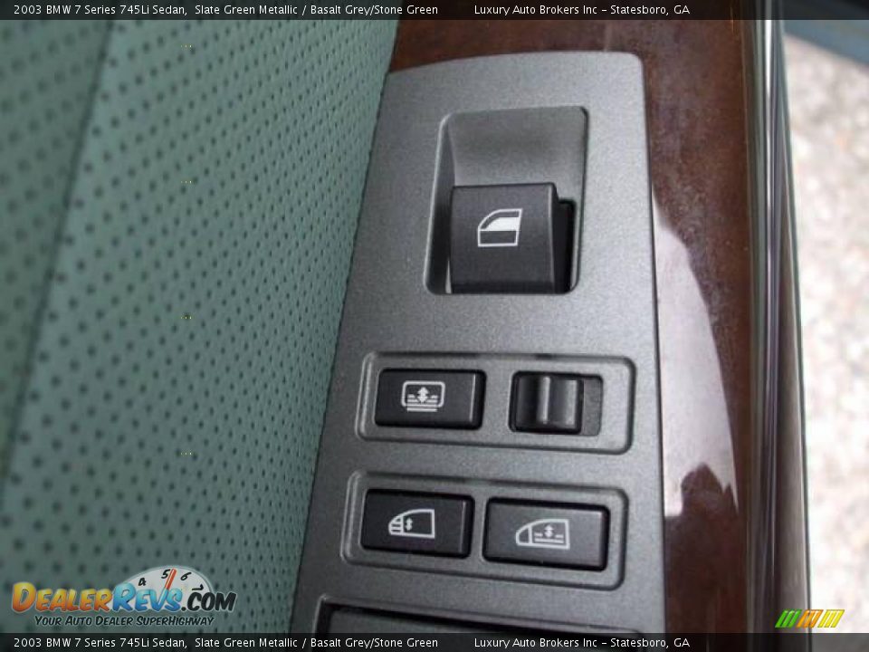 2003 BMW 7 Series 745Li Sedan Slate Green Metallic / Basalt Grey/Stone Green Photo #6