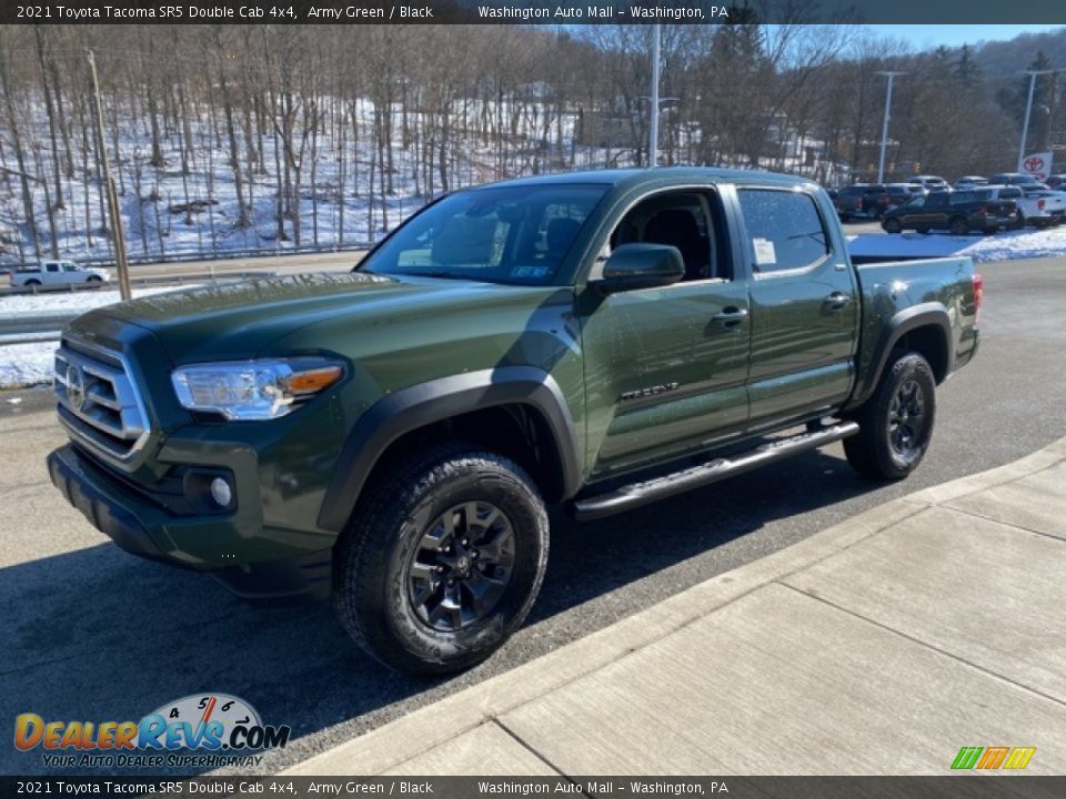 2021 Toyota Tacoma SR5 Double Cab 4x4 Army Green / Black Photo #12