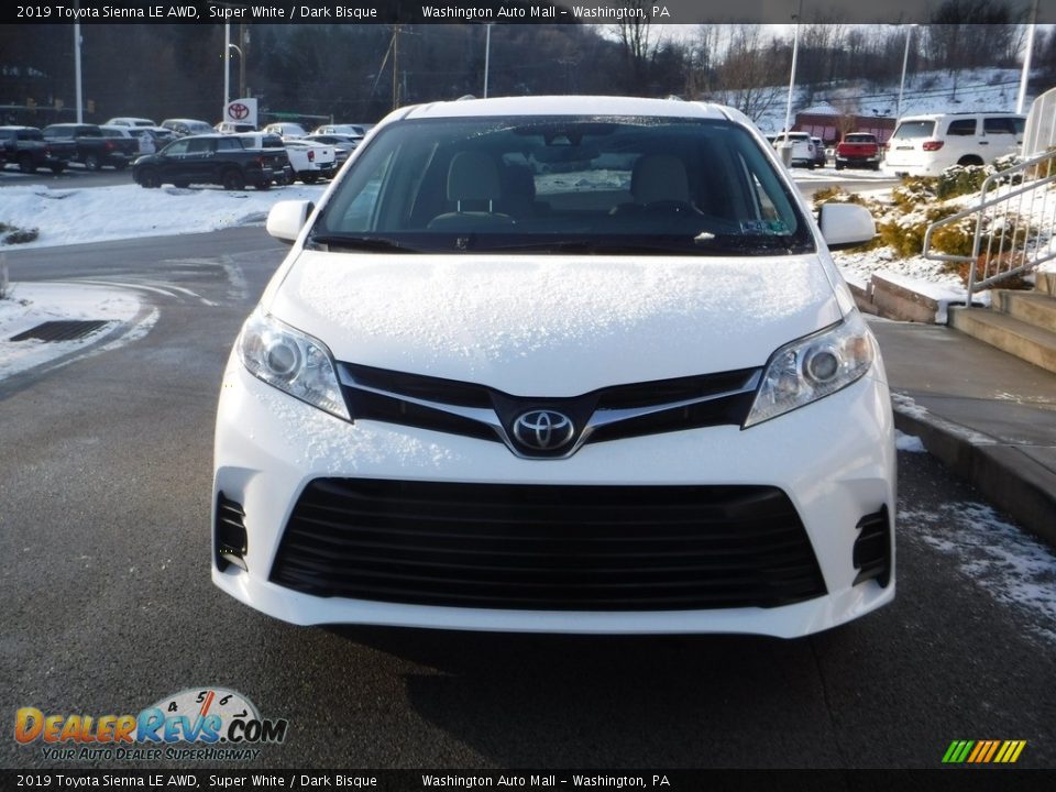 2019 Toyota Sienna LE AWD Super White / Dark Bisque Photo #10