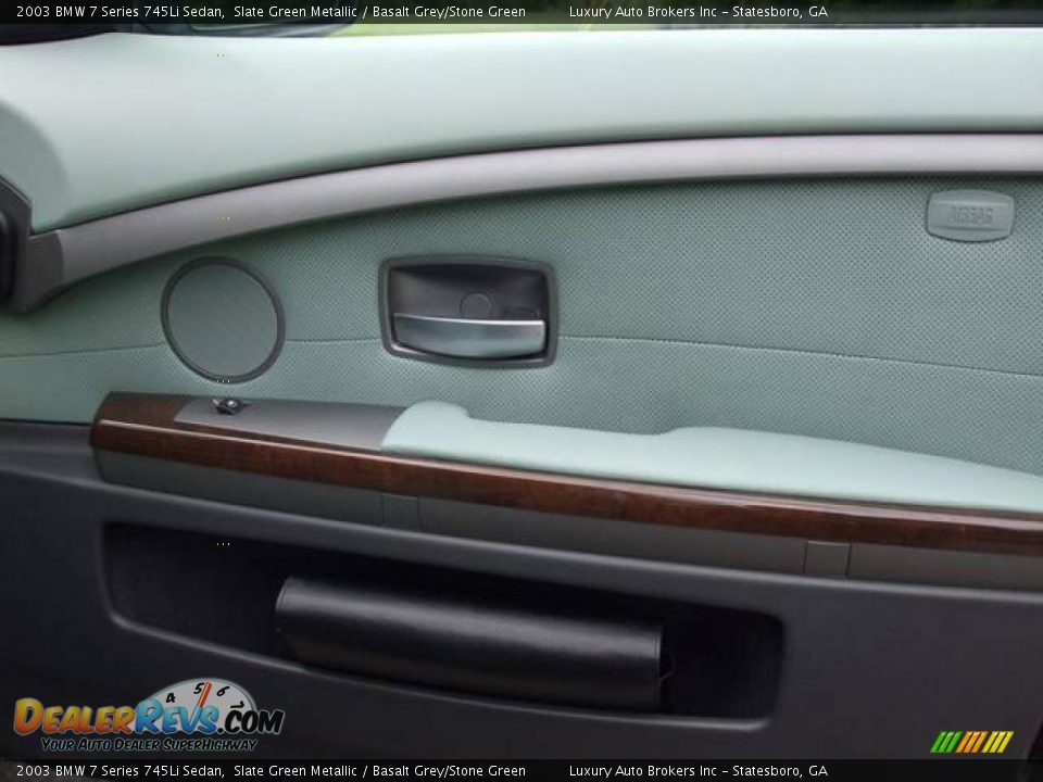 2003 BMW 7 Series 745Li Sedan Slate Green Metallic / Basalt Grey/Stone Green Photo #7