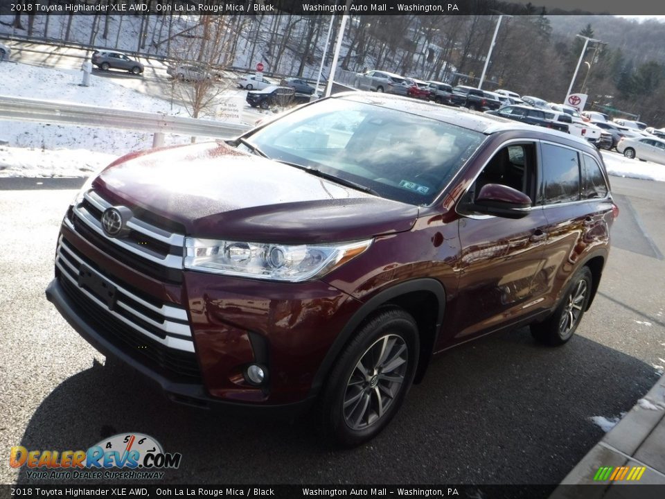 2018 Toyota Highlander XLE AWD Ooh La La Rouge Mica / Black Photo #6