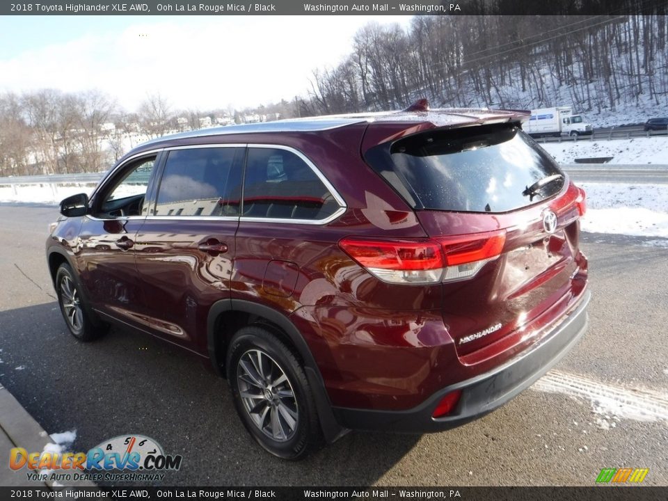 2018 Toyota Highlander XLE AWD Ooh La La Rouge Mica / Black Photo #7