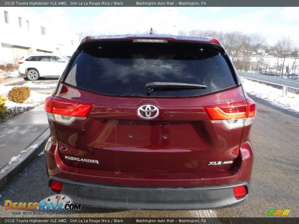 2018 Toyota Highlander XLE AWD Ooh La La Rouge Mica / Black Photo #8