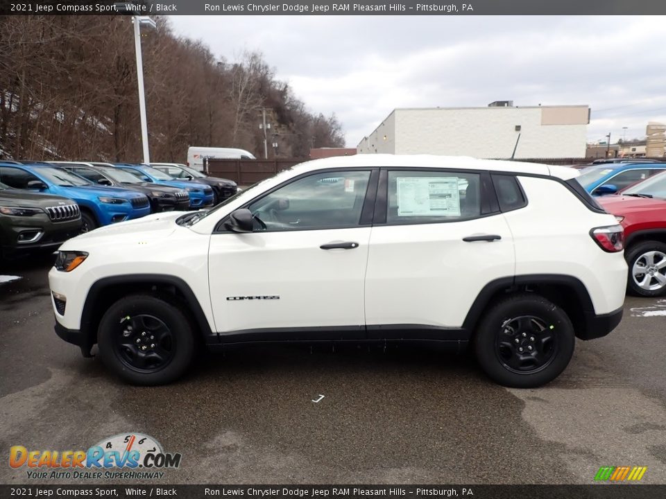 2021 Jeep Compass Sport White / Black Photo #3