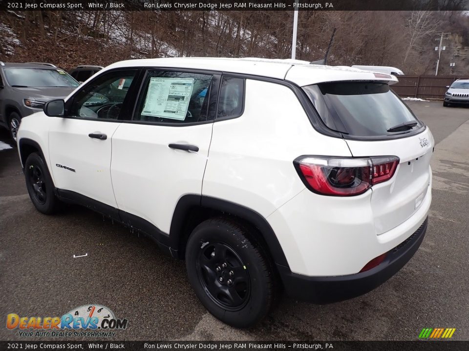 2021 Jeep Compass Sport White / Black Photo #4