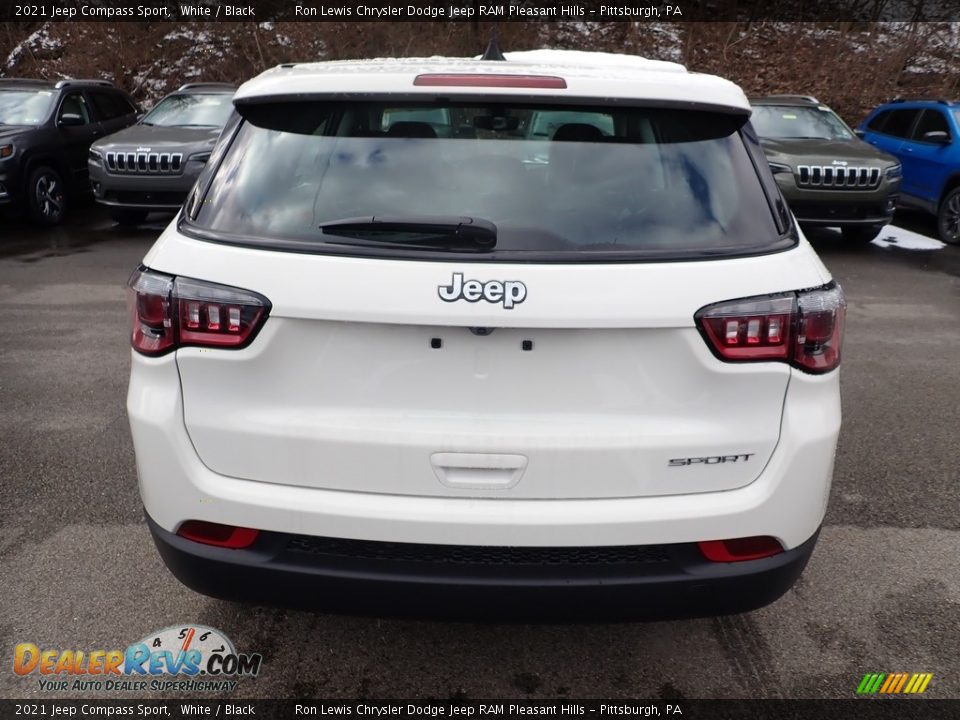 2021 Jeep Compass Sport White / Black Photo #5