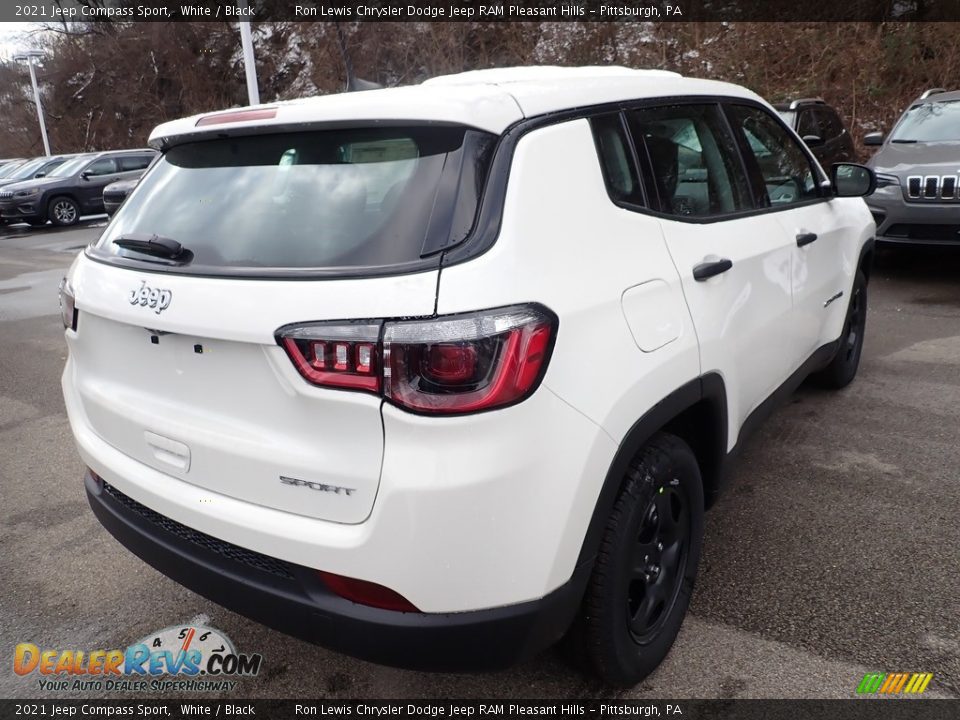 2021 Jeep Compass Sport White / Black Photo #6