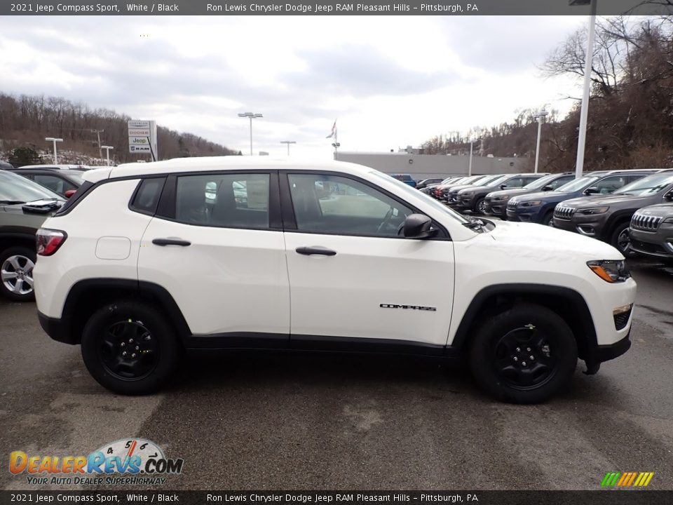 2021 Jeep Compass Sport White / Black Photo #7