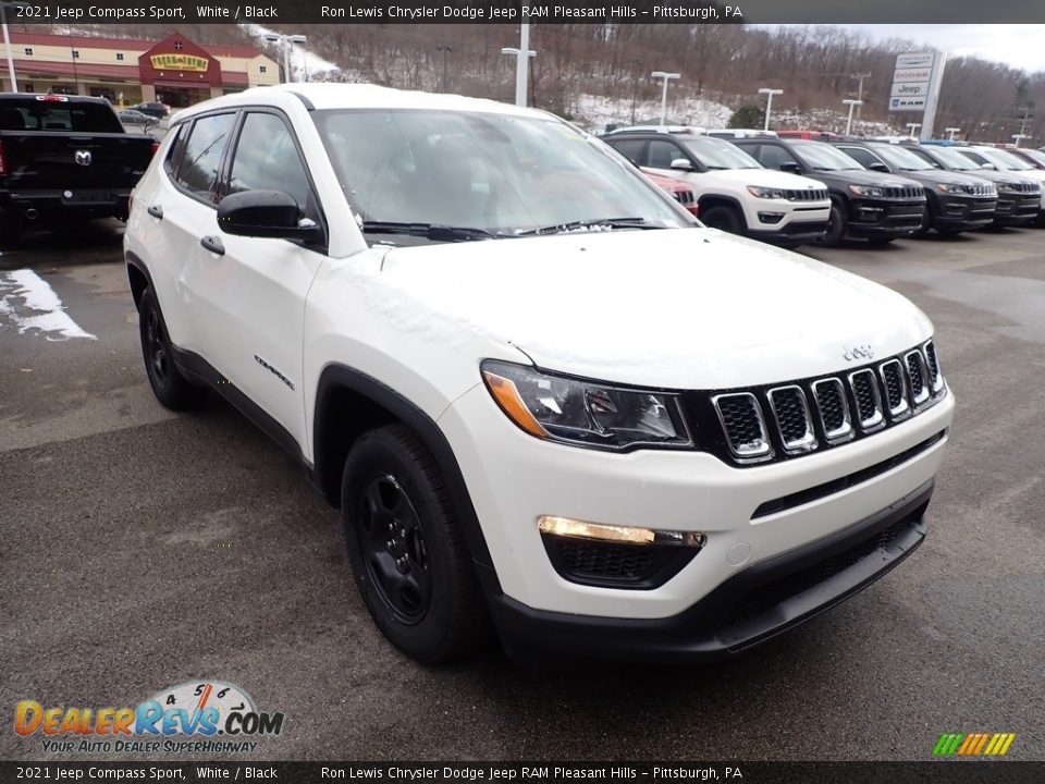 2021 Jeep Compass Sport White / Black Photo #8