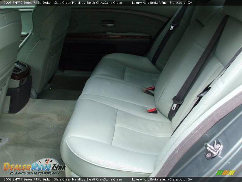 2003 BMW 7 Series 745Li Sedan Slate Green Metallic / Basalt Grey/Stone Green Photo #10