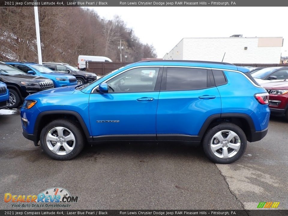 2021 Jeep Compass Latitude 4x4 Laser Blue Pearl / Black Photo #3
